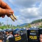 Ilustrasi penampakan selongsong peluru dalam aksi protes warga di Halmahera Tengah. (Kredfit Foto: Istimewa)